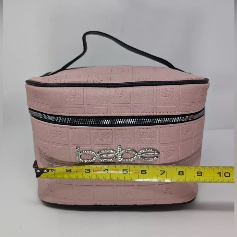❌SALE❌Bebe Soft Train Quilted Case Faux Leather Makeup Travel Bag Large Size.NWT - Picture 11 of 12